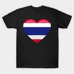 Thailand Flag Heart T-Shirt